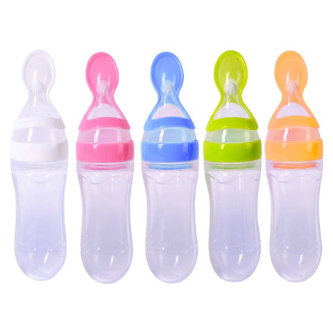 Spoon Silicone Feeding Bottle