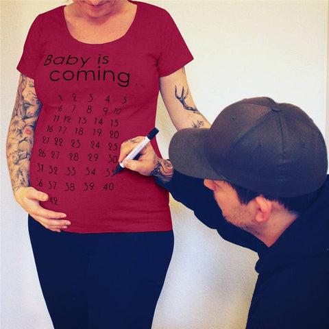 Record Upcoming Baby Women Maternity T shirt